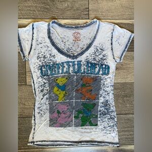 Grateful Dead Dancing Bear / Bears Graphic Tee Burnout Ladies Medium